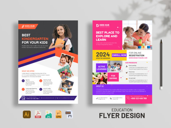 Kids Education Flyer Template: A Visual Designerβs Take for Content Publishers