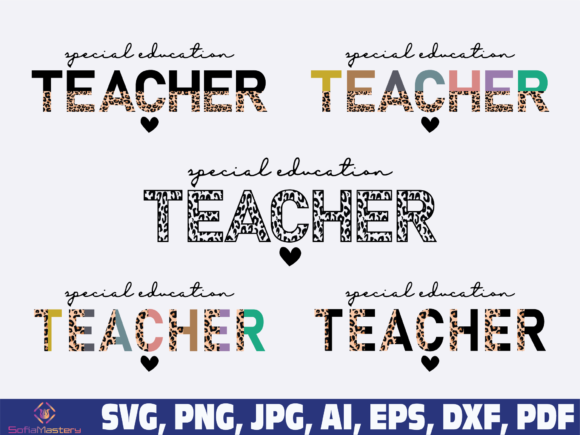 Special Education Teacher Leopard Graphics for Crafts & Cricut Projects