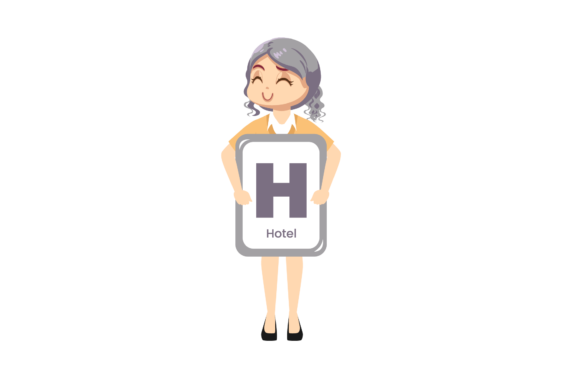 Teacher Education Alphabet H for Hotel Graphics