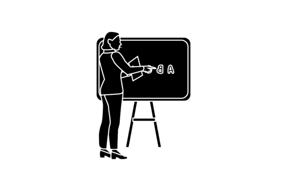 Teacher Education in School Black Color – A Strong Graphic Design Asset for Marketing & Branding