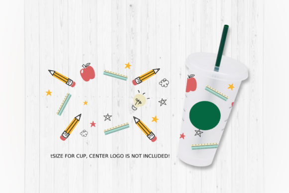 Teacher Love Education Venti Cold Cup Graphics for Blog & Editorial Design
